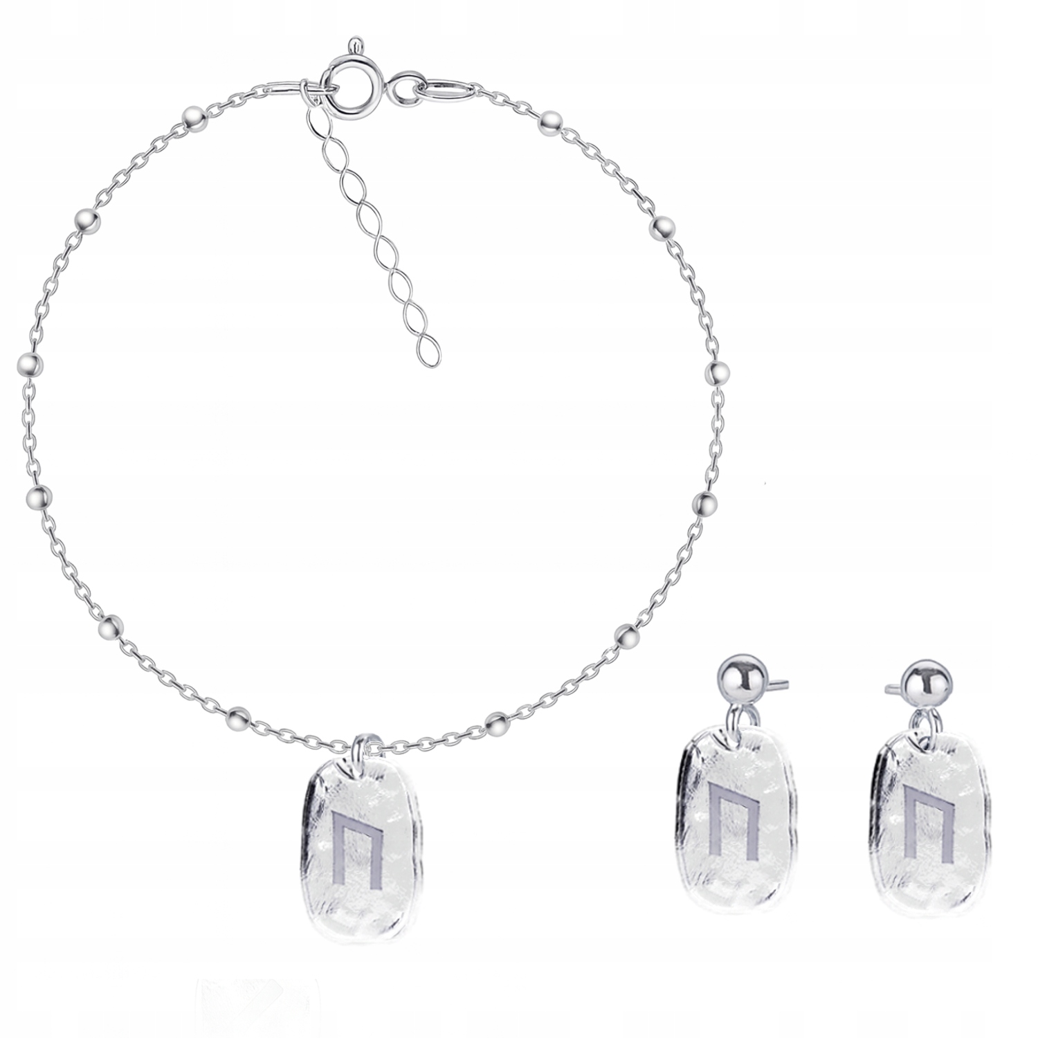 Runa Uruz Wiking Stříbrný kuličkový komplet šperků stříbro 925