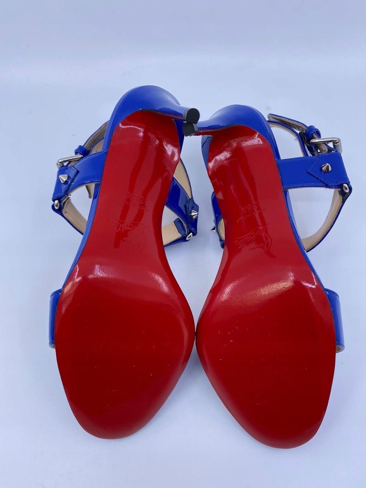 Szpilki sandały Sova 85 Electric Blue LOUBOUTIN Rozmiar 36,5