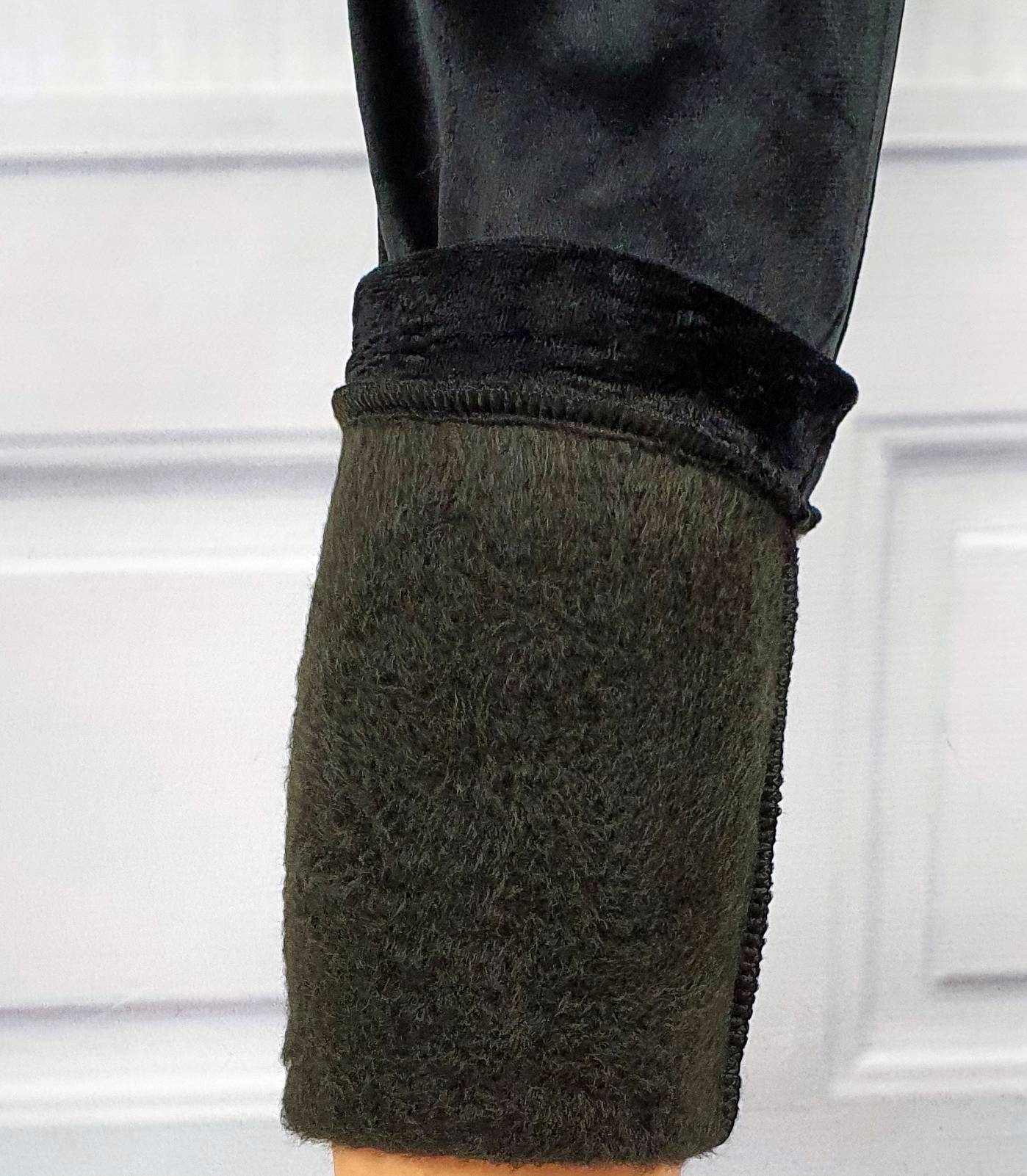 OCIEPLANE - SPODNIE - DRESOWE - DAMSKIE - WELUR 2 Zapięcie wiązanie