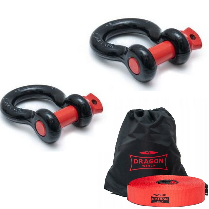 Dragon Winch x2 Sklo 1/1 8,5 t x1 Pas 20 m 5T navijaky Off Road 4x4