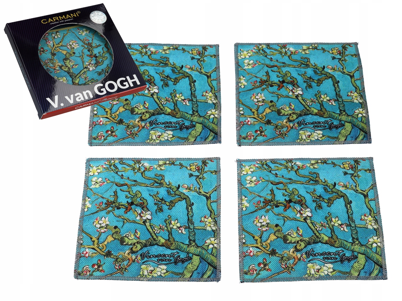 

Kpl. 4 podkładek van Gogh Kwitnący migdałowiec