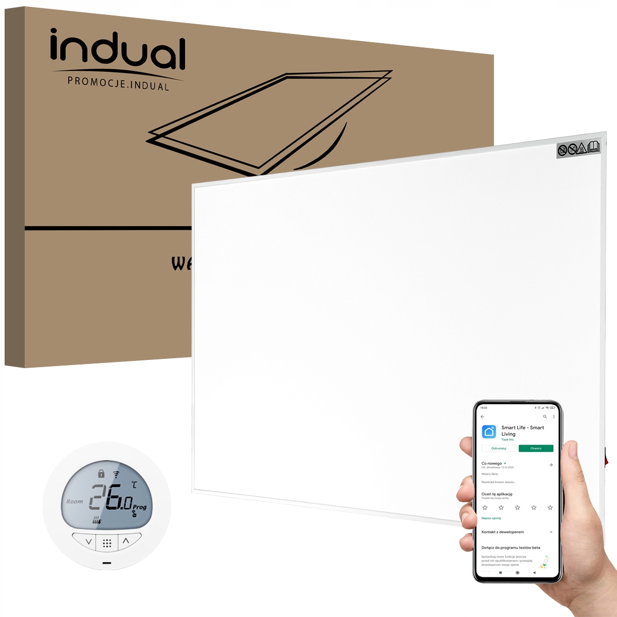 Panel grzewczy na podczerwień 580W +termostat Wifi