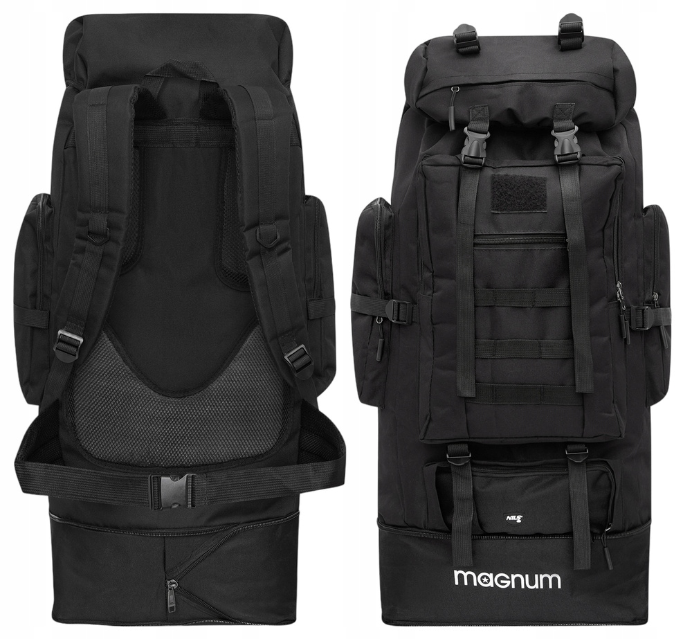 Batoh Vojenský taktický turistický do hor sportovní černý 100 L Nils