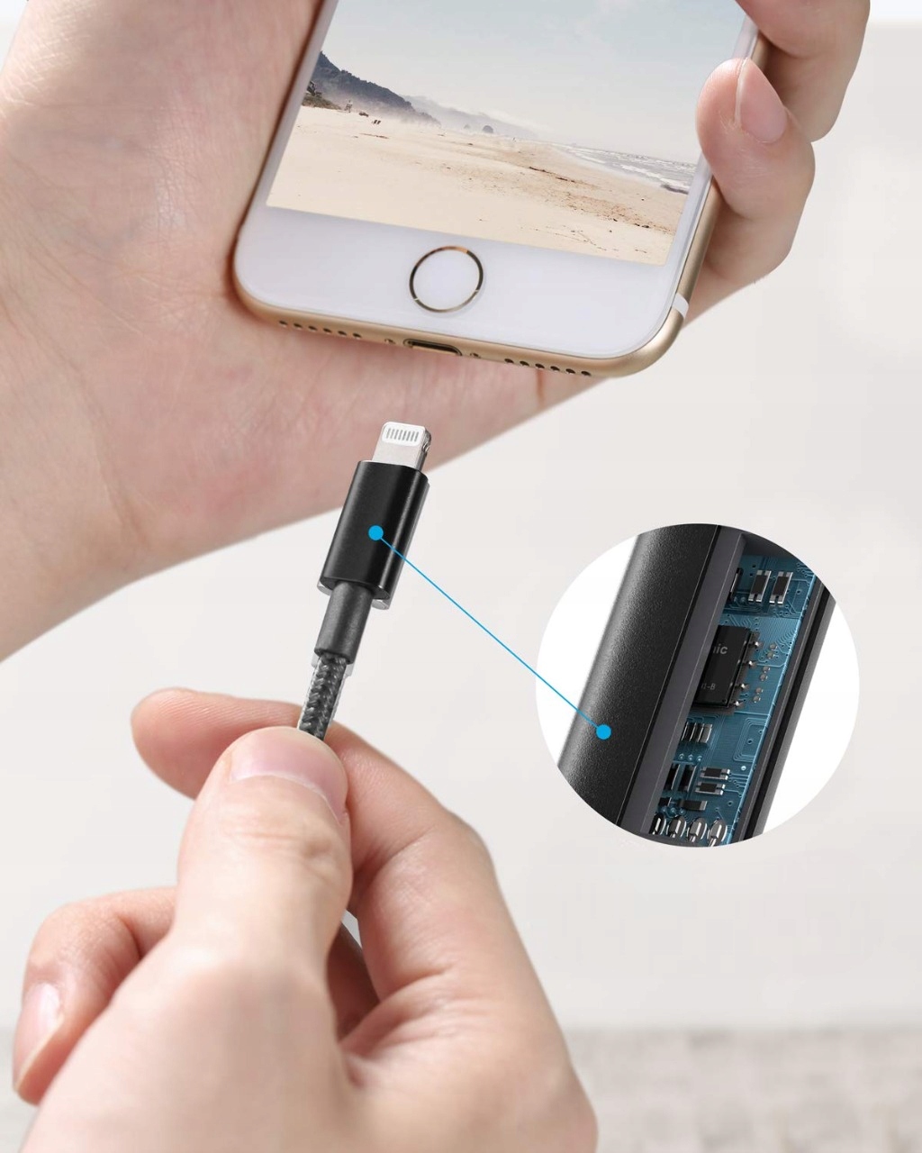 KABEL USB do APPLE IPHONE LIGHTING QUICK CHARGE 3.0 1M PRZEWÓD DO ŁADOWANIA Marka Inna