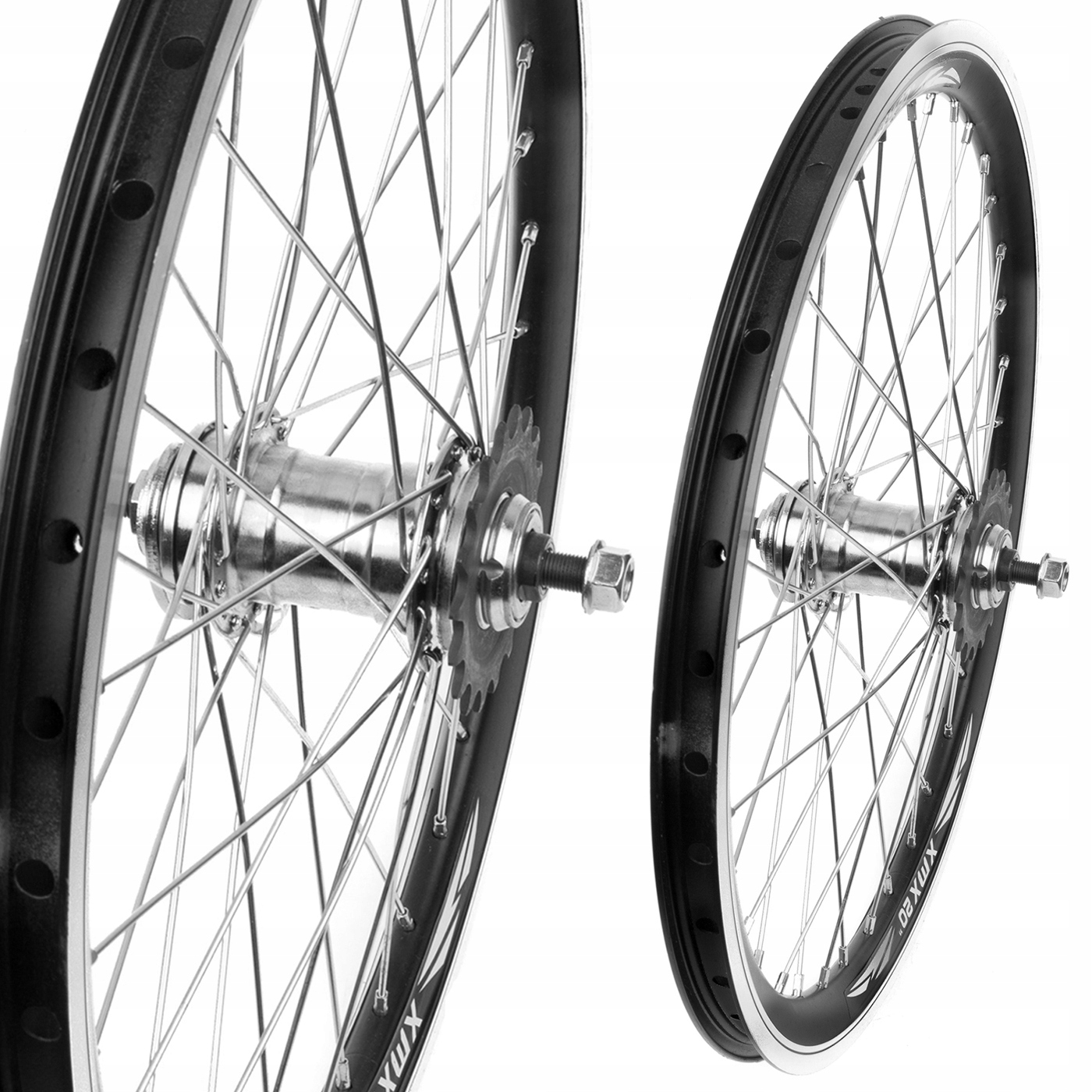 KOŁO DO ROWERU TYŁ PIASTA VELOSTEEL Z HAMULCEM ZESTAW 20"