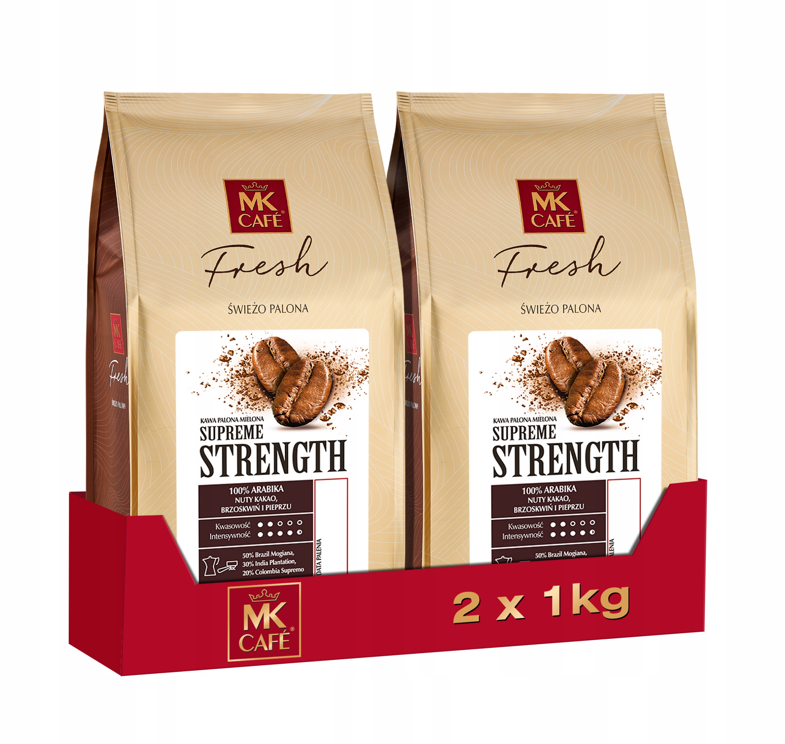 Káva zrna Mk Cafe Fresh Supreme Strength 2x1kg