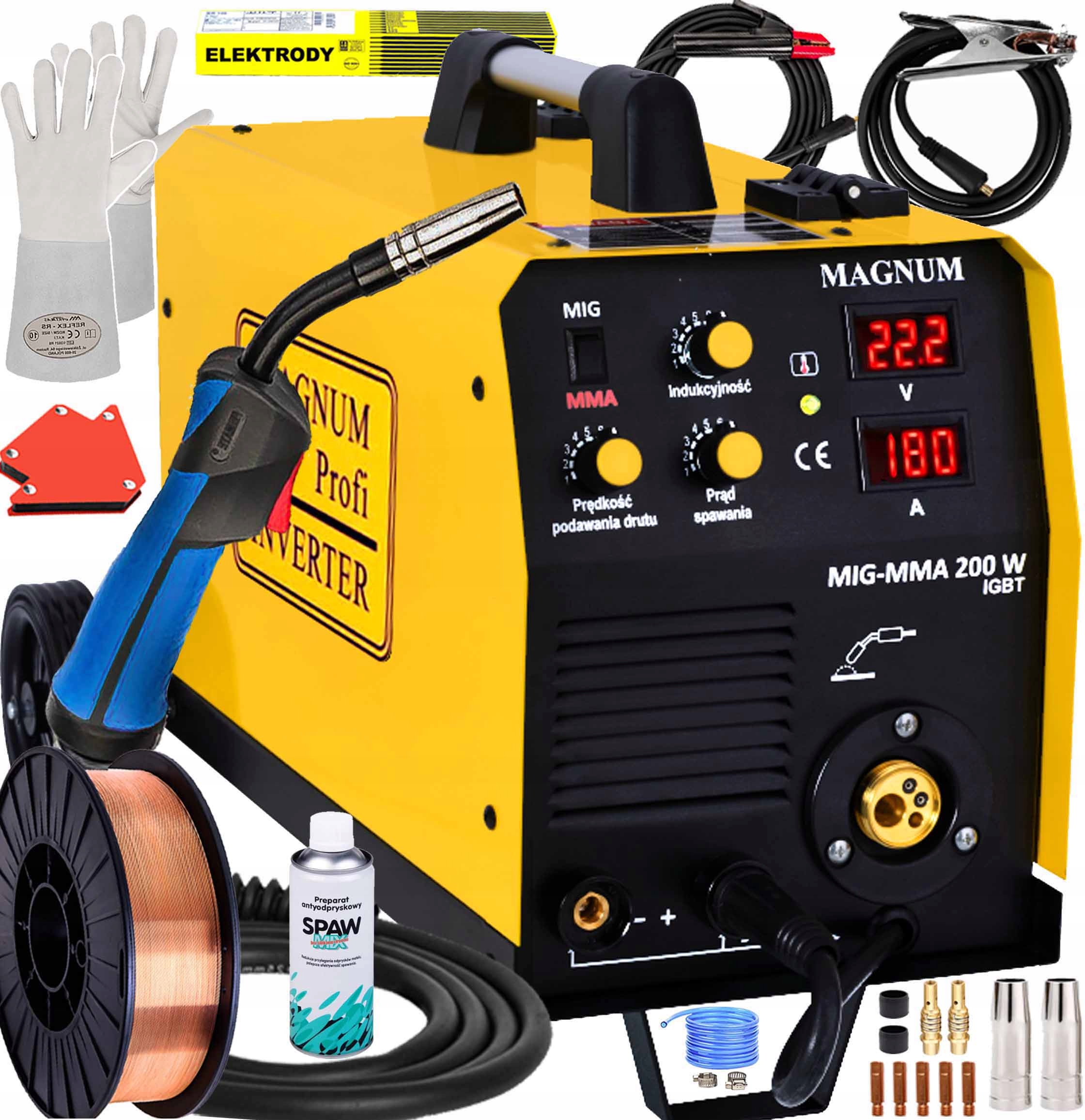 Migomat Magnum Mig 200 230V 180A Mig Mag Tig Mma