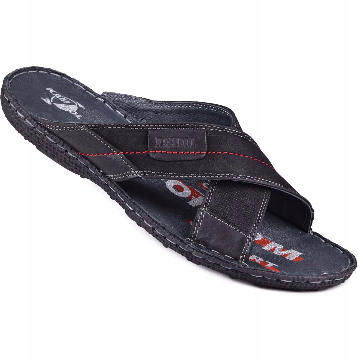 

Kapcie Męskie Skórzane Buty Letnie KamPol r. 44