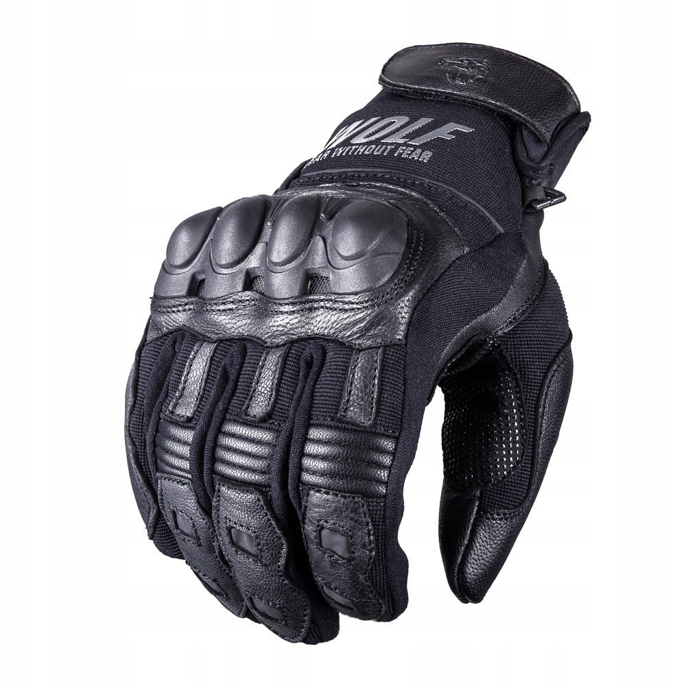 RĘKAWICE MOTOCYKLOWE SKÓRZANE MĘSKIE WOLF PRO-X S