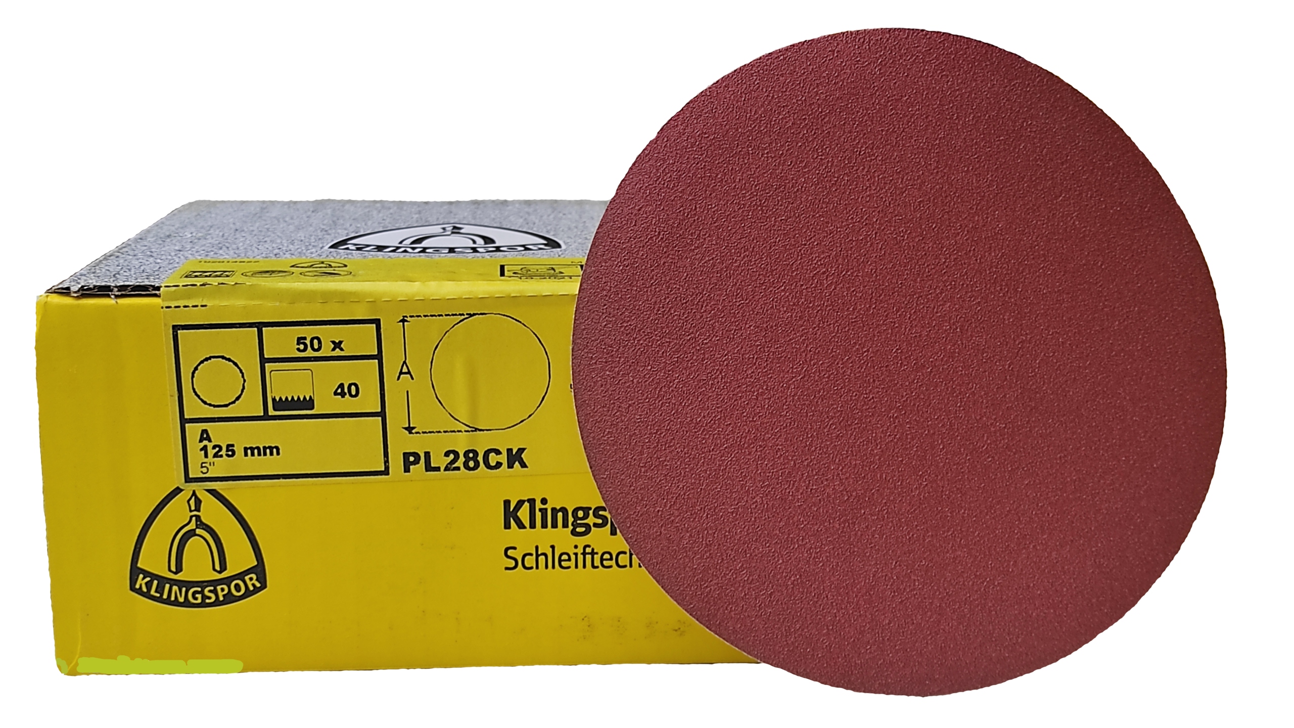 

50 szt! Papier Ścierny Krążek Na Rzep 125mm P40