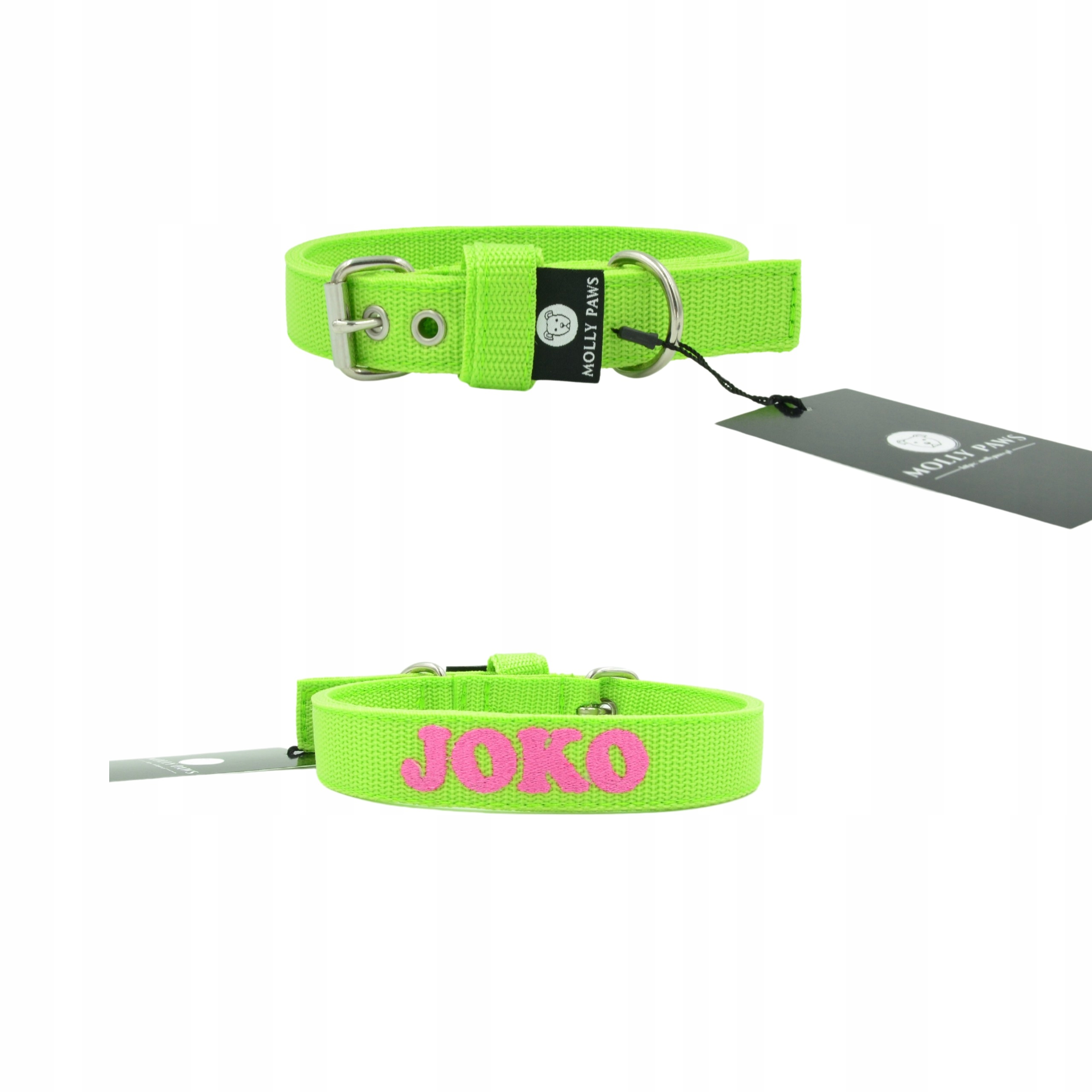 Levně Obojek s vlastní výšivkou Malý a střední pes všechny barvy, velikost 47 cm 53 cm