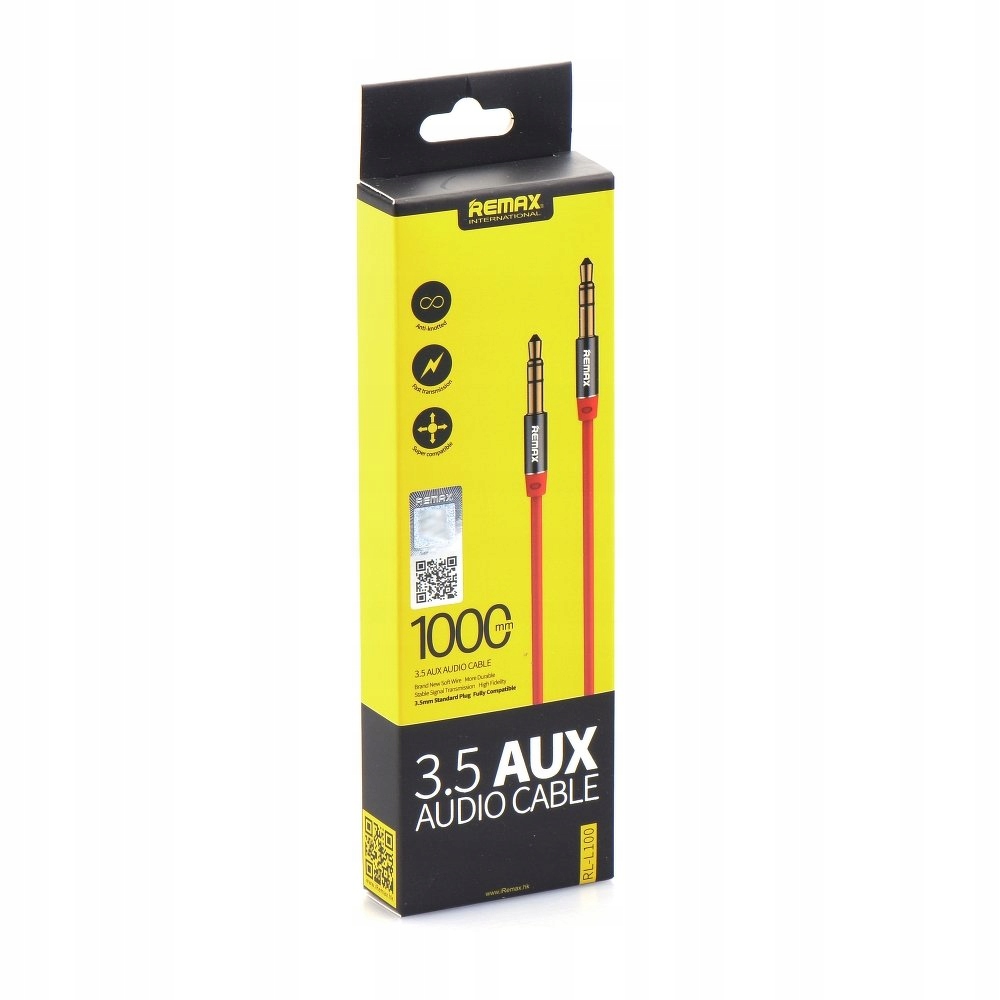 

Remax 3,5mm Aux Jack L100 1 metr czerwony