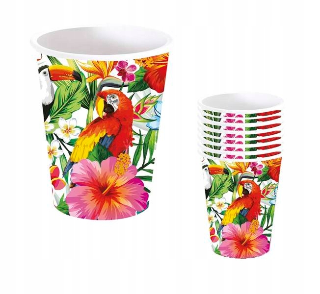 KUBECZKI HAWAJSKIE HAWAJE WAKACJE 6 SZT 240 ML