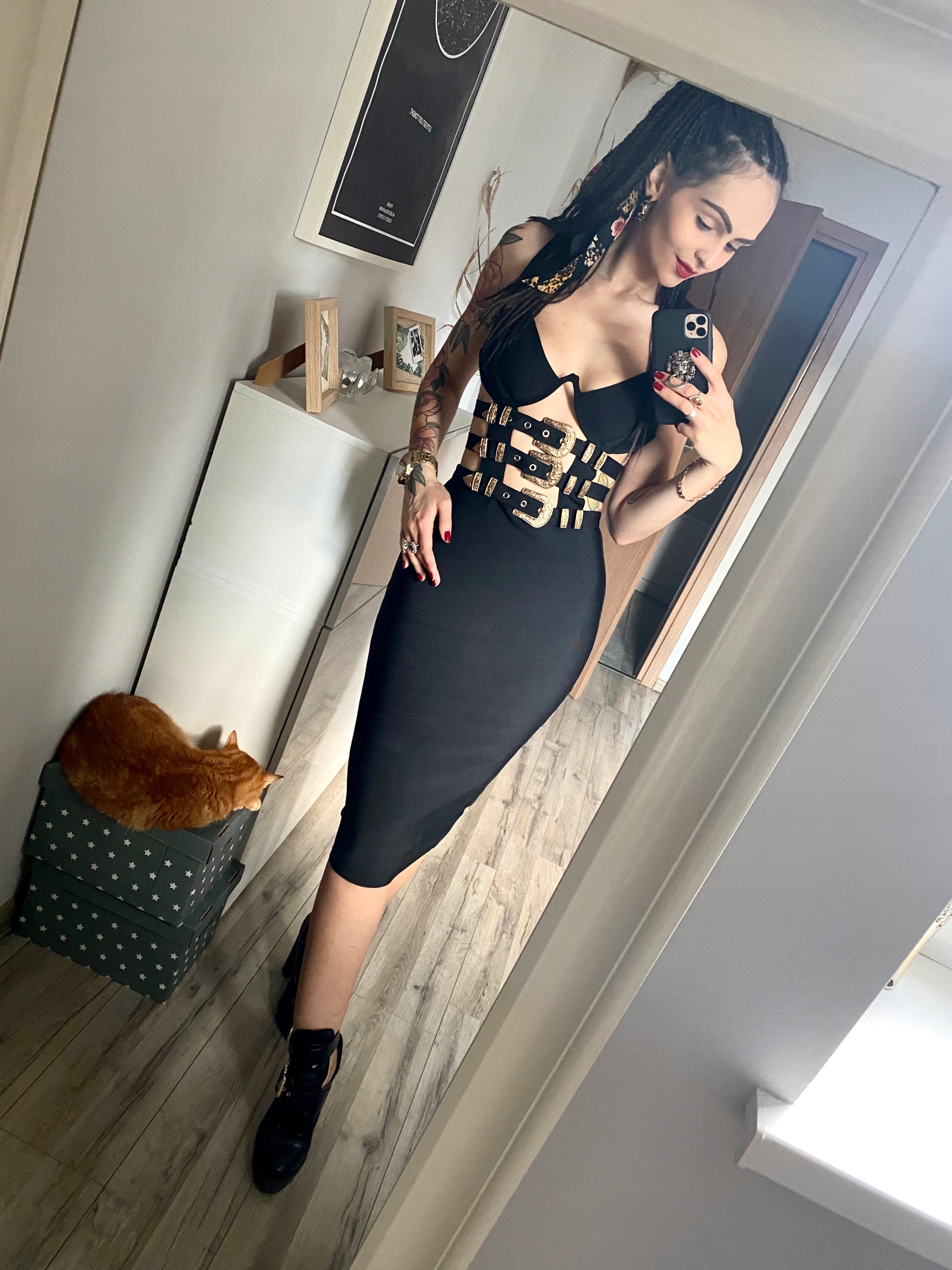 

Anasty Sukienka Dopasowana Bandażowa Czarna S