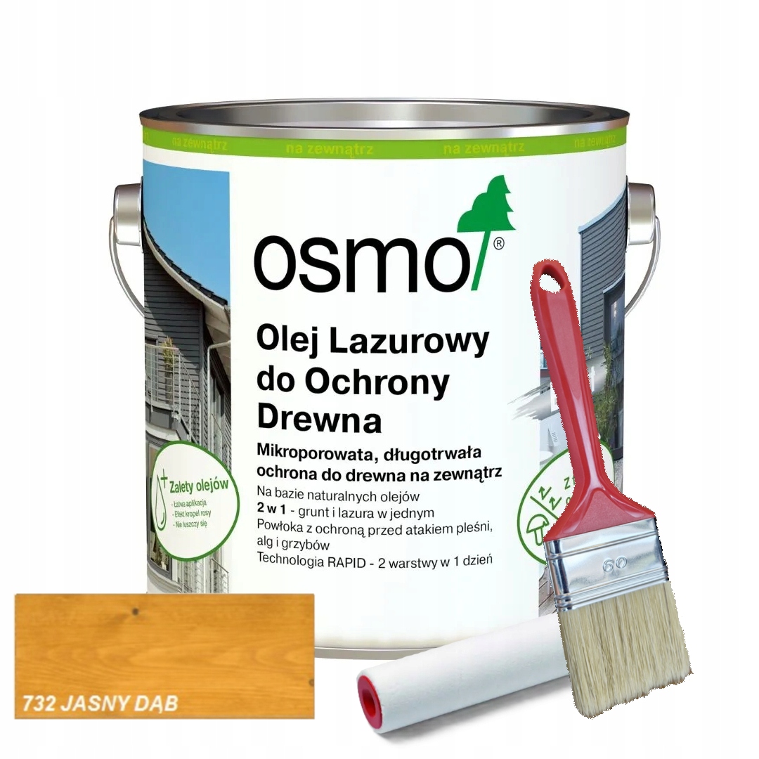 Osmo Lazura Olejna, Olej Lazurowy 732 Dąb Jasny 2,5 L