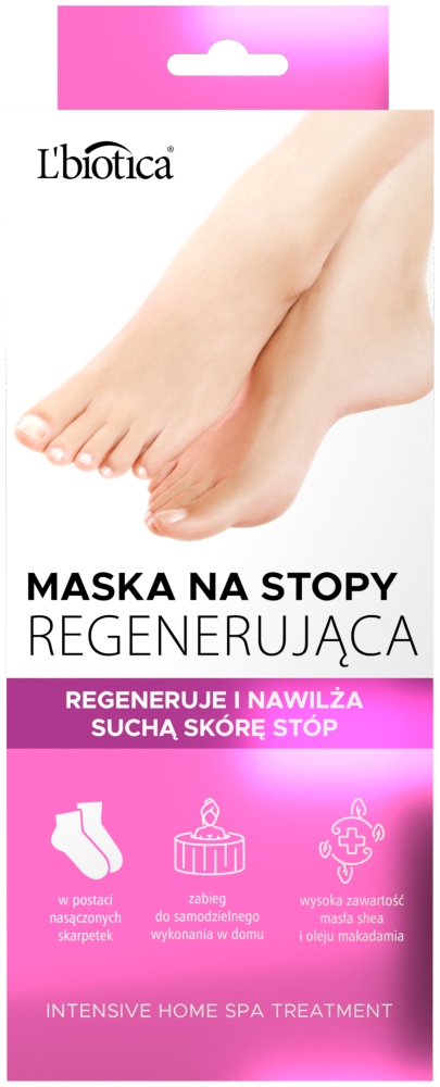 

L'biotica regenerująca maska na stopy skarpetki