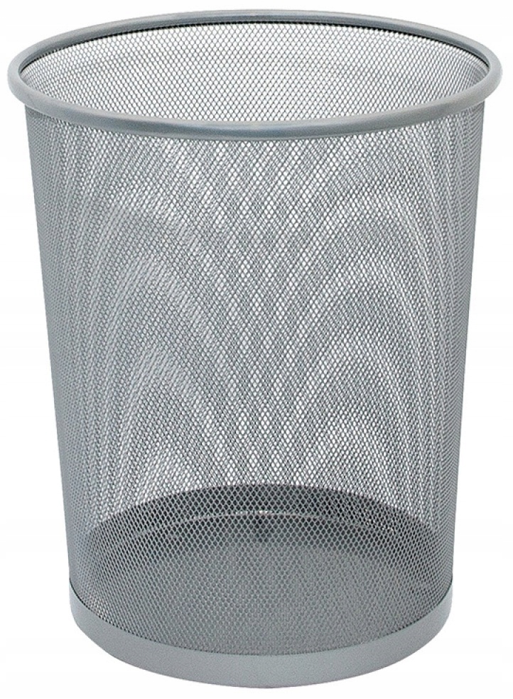 

Kosz Śmieci Metalowy 19L srebrny wysokość: 34 cm