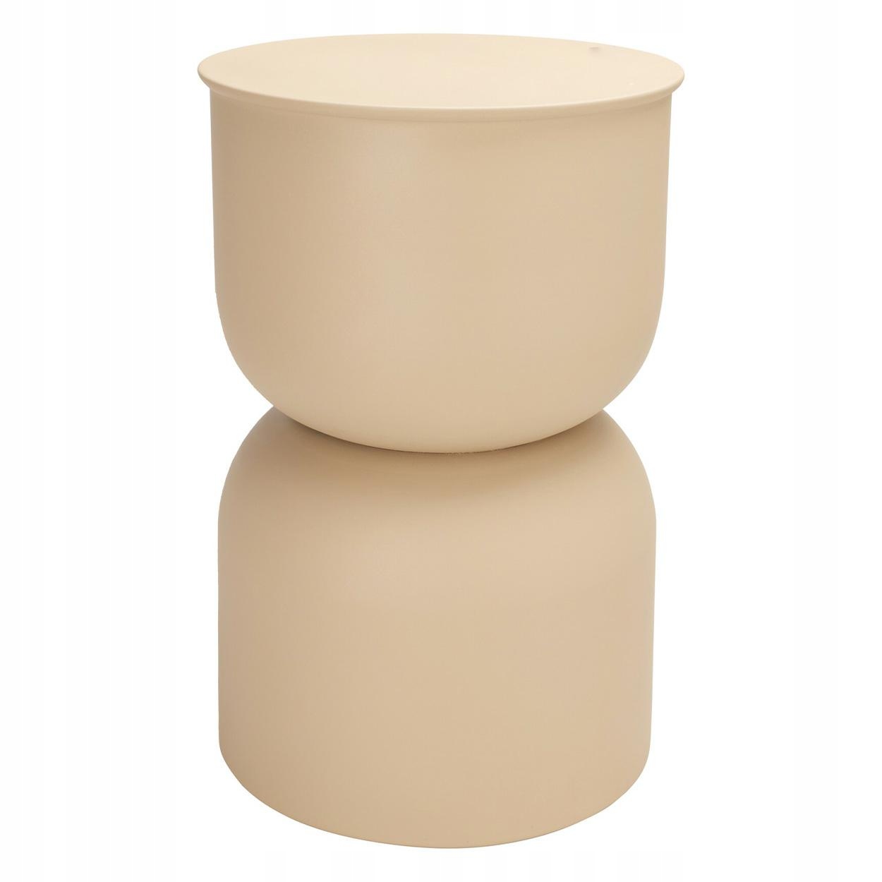 Béžový Pískový Boční Pomocný Stolek, Stojan Na Květiny Do Obývacího Pokoje H46 CM