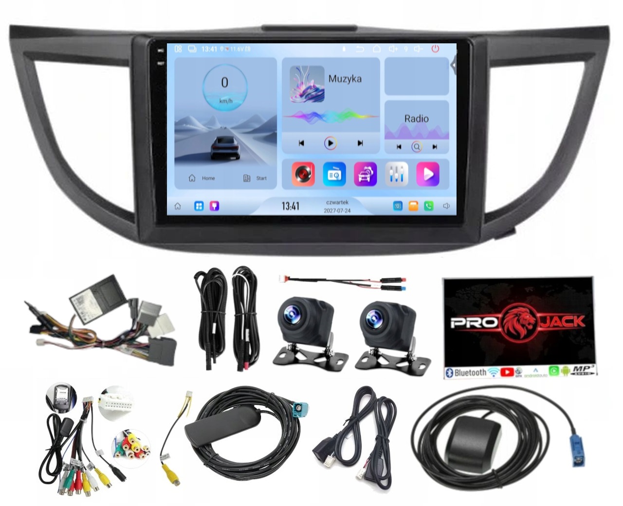Rádio Navigácia Carplay Gps Android Bt Honda Crv 2012-2018 4GB 64GB Sim