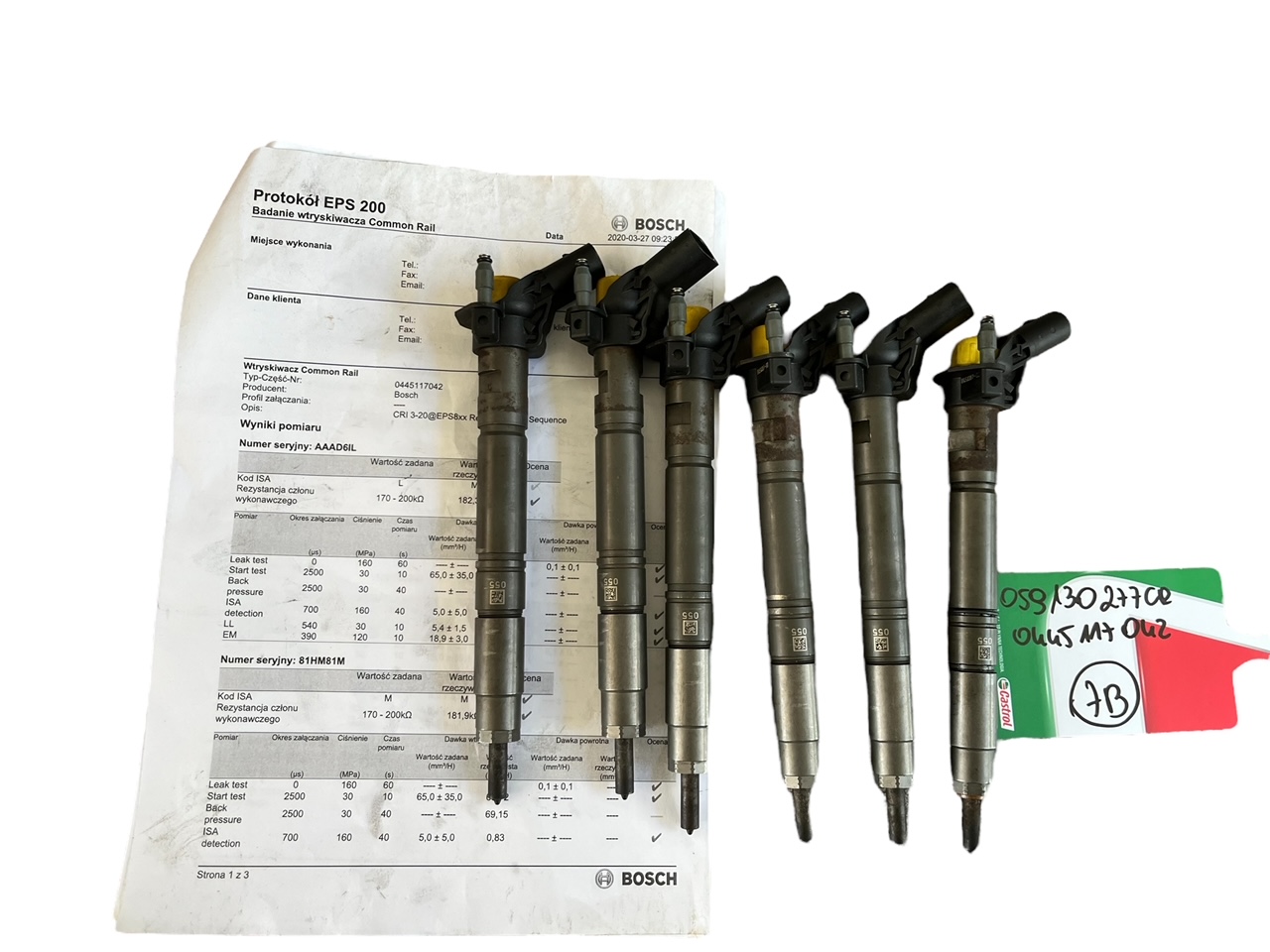 WTRYSKIWACZ AUDI 3.0 TDI 0445117042 059130277CR