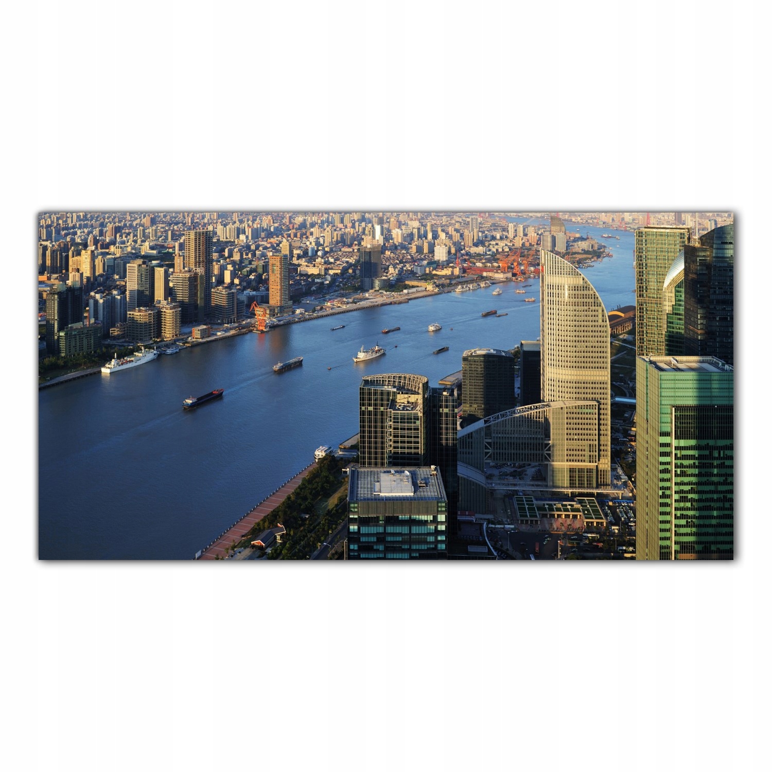 Shanghai Město Asie 120x60 Tvrzené sklo panel