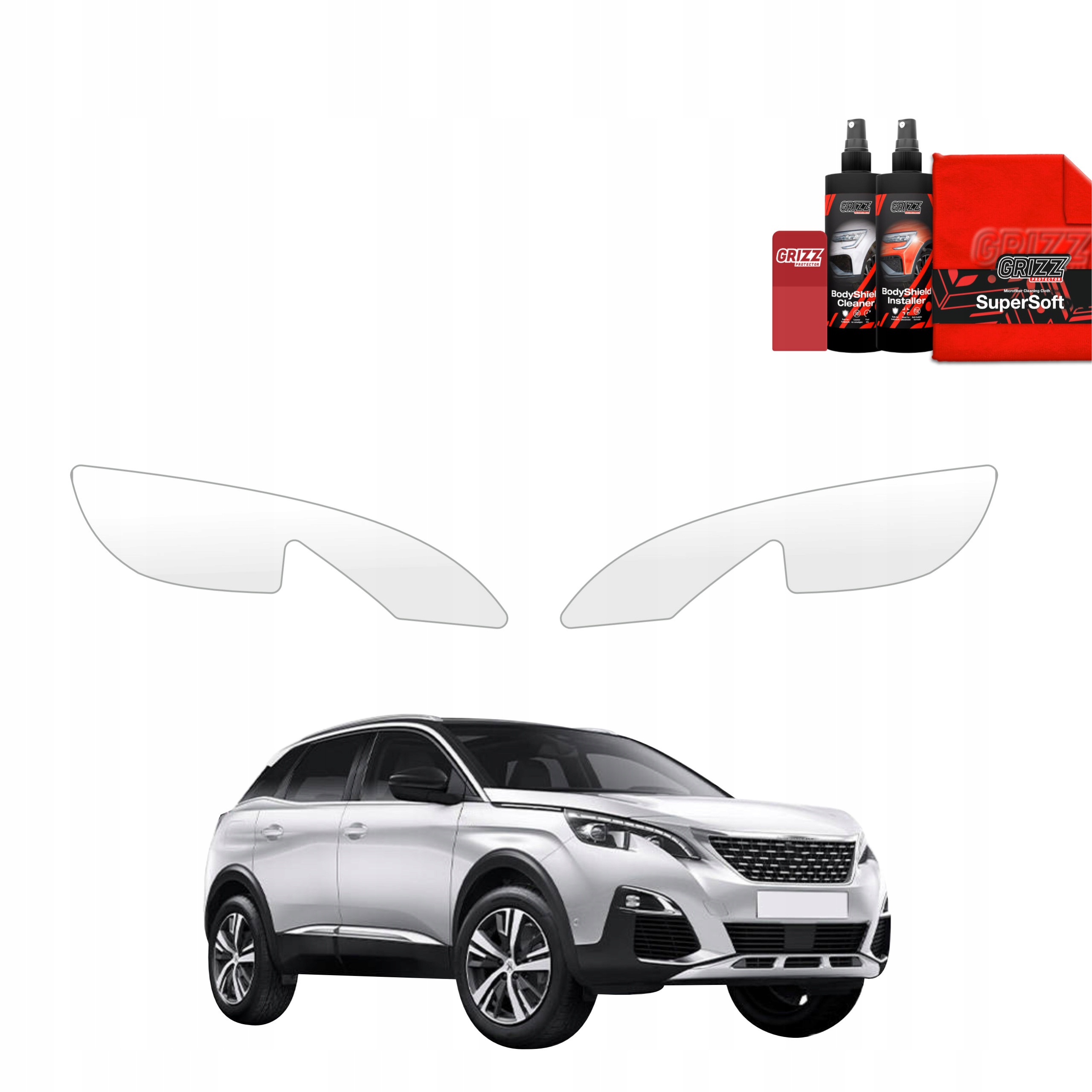 2v1 Fólie Ppf dýha na lampy pro Peugeot 3008 (2016-2024)