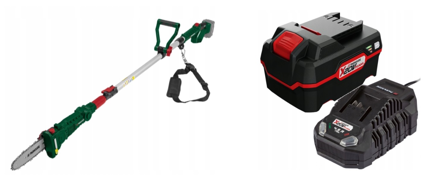 Parkside Pahe 20V Podkrzesywarka piła łańcuchowa Akumulator 4 Ah Ład
