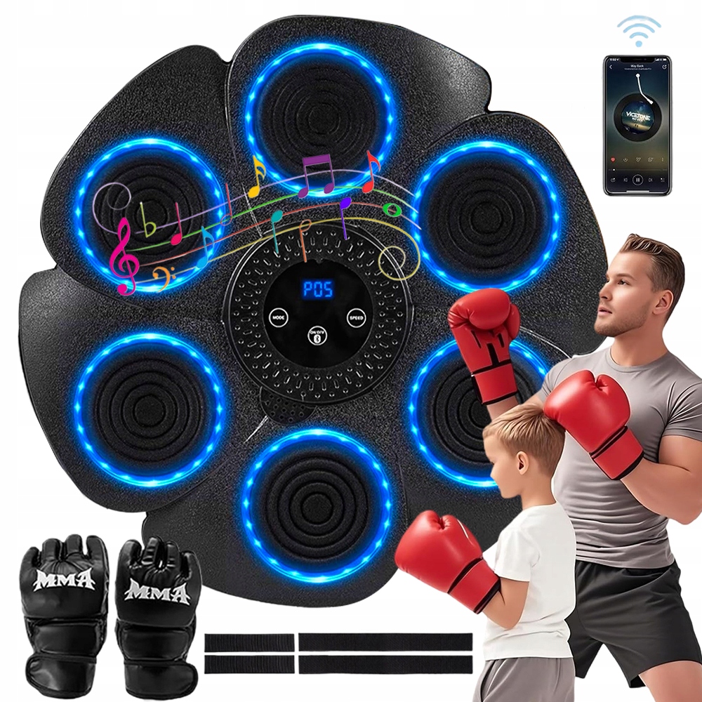 Muzyczna Maszyna Bokserska W Treningowej Ścianie Bokserskiej +rękawice