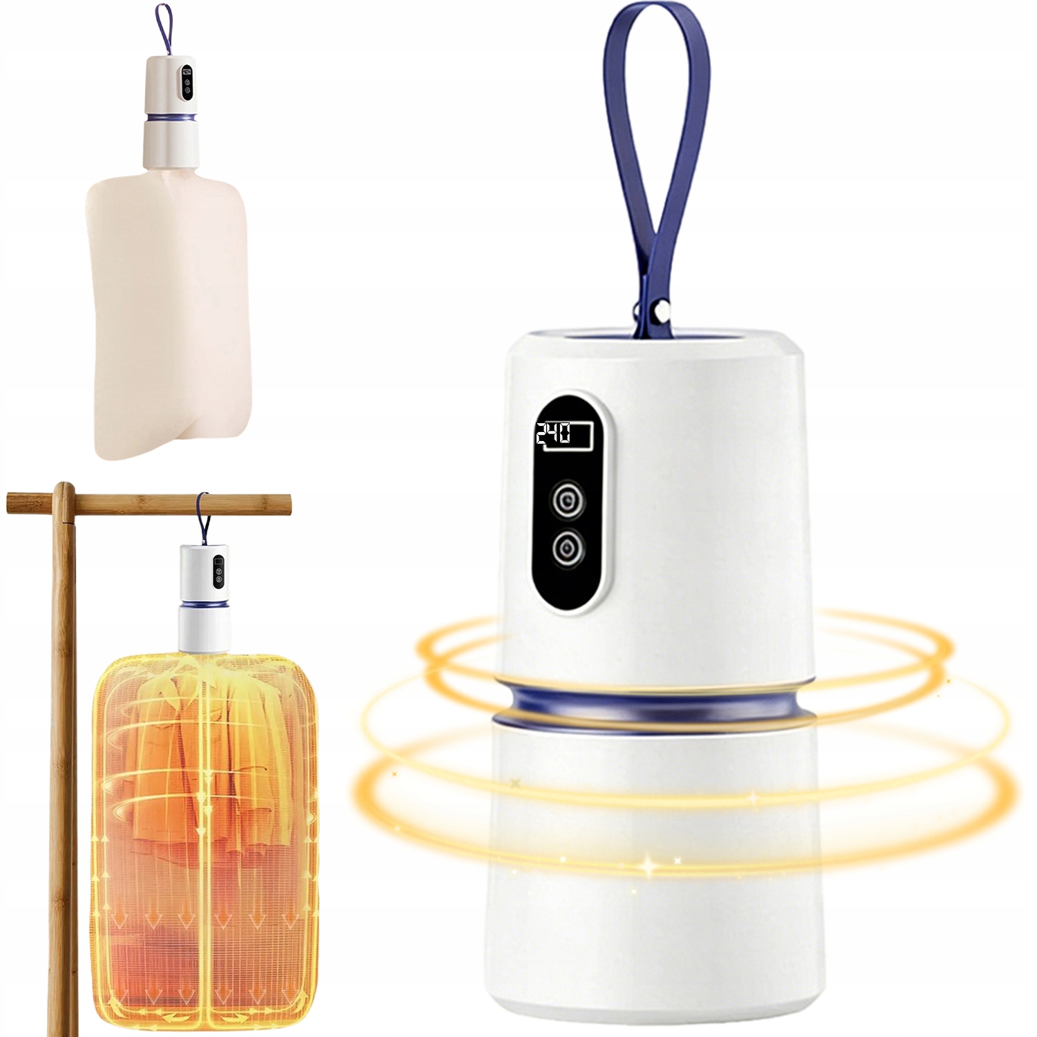 Levně Multifunkční Elektrický Sušák Na Prádlo Inteligentní 200W Časovač