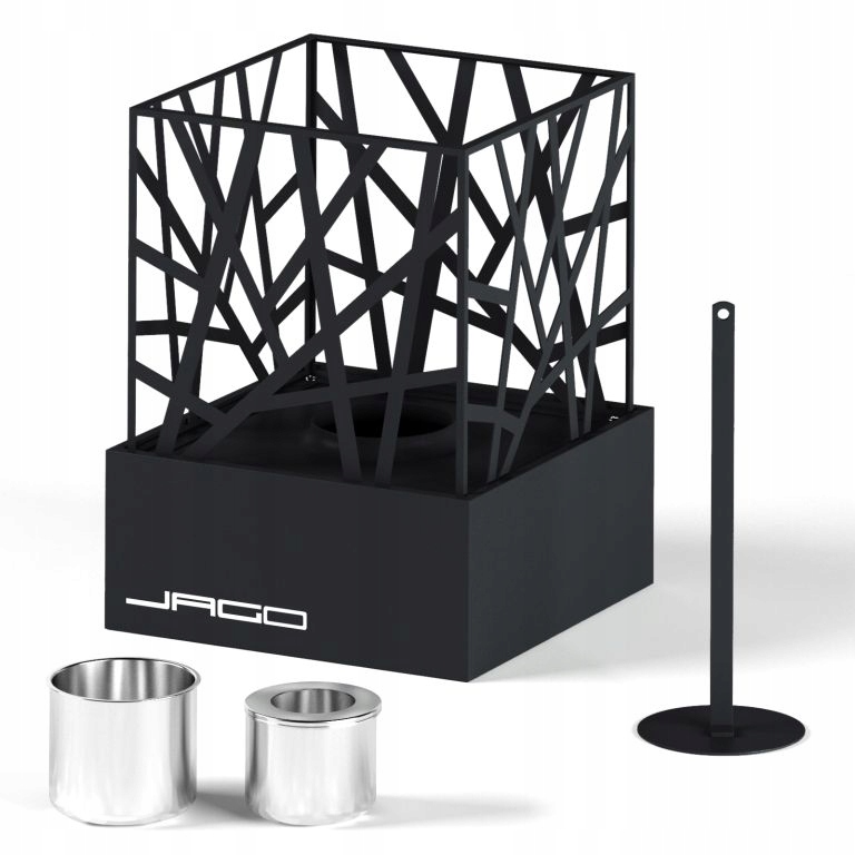 Stolní nerezový krb na bioethanol, 30 cm, tmavý antracit