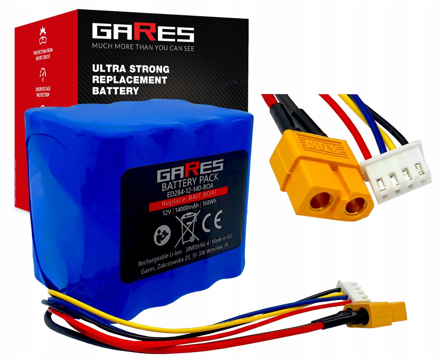 Baterie Akumulátor do člunu Viking Boat s konektorem XT60 12V 14Ah