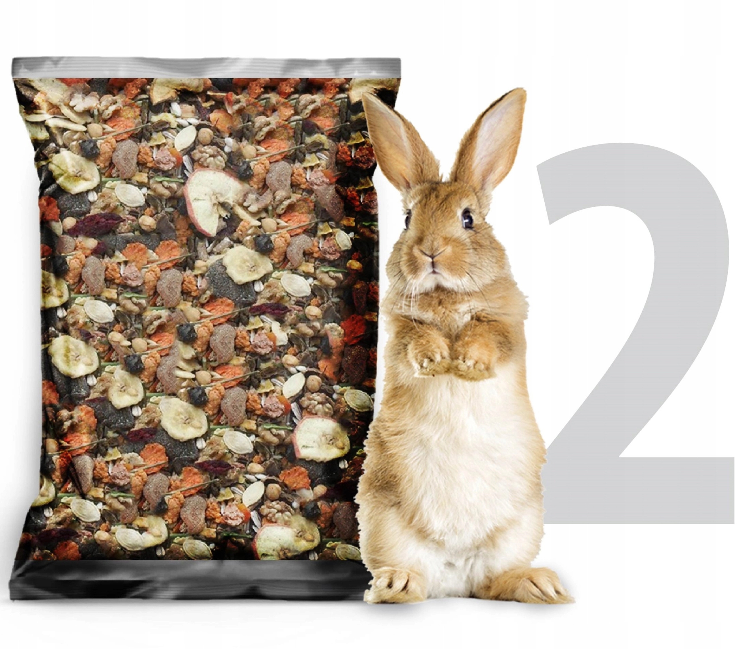 2kg Koktajl karma dla GRYZONI KRÓLIKA ŚWINKI owoce i warzywa Champi Stan opakowania oryginalne