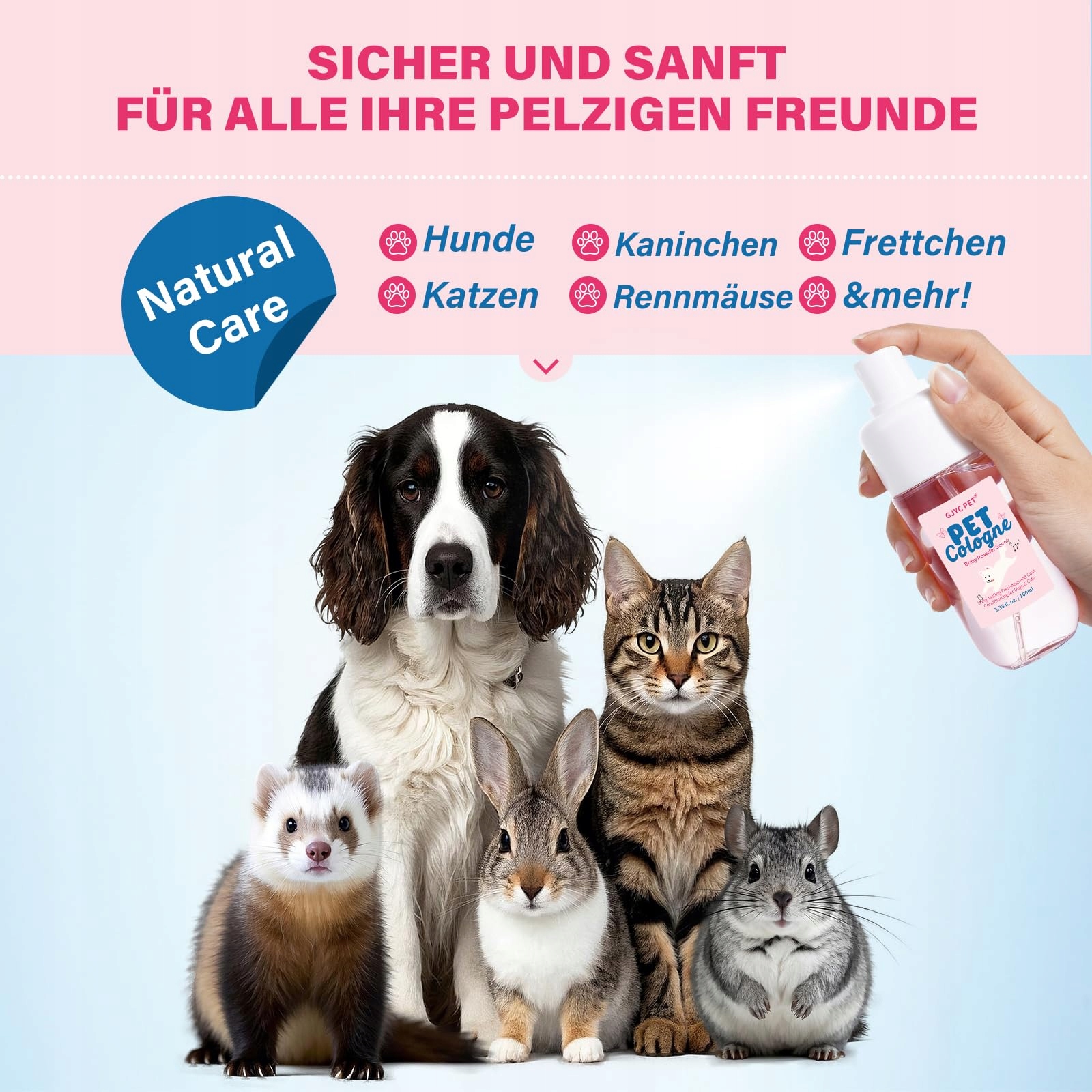 GJYC PET Spray Dla Psów I Kotów O Zapachu Pudru Długotrwały Dezodorant — miniatura 6