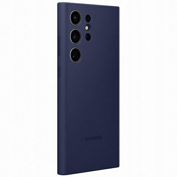 Pouzdro Samsung EF-PS918TN S23 Ultra S918 tmavě modrá/navy Silicone Cover