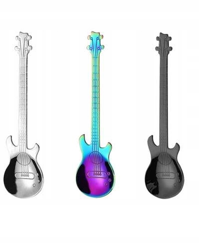 

Muzyczne Łyżeczki Gitary 3 Szt Łyżki Gitarzysty