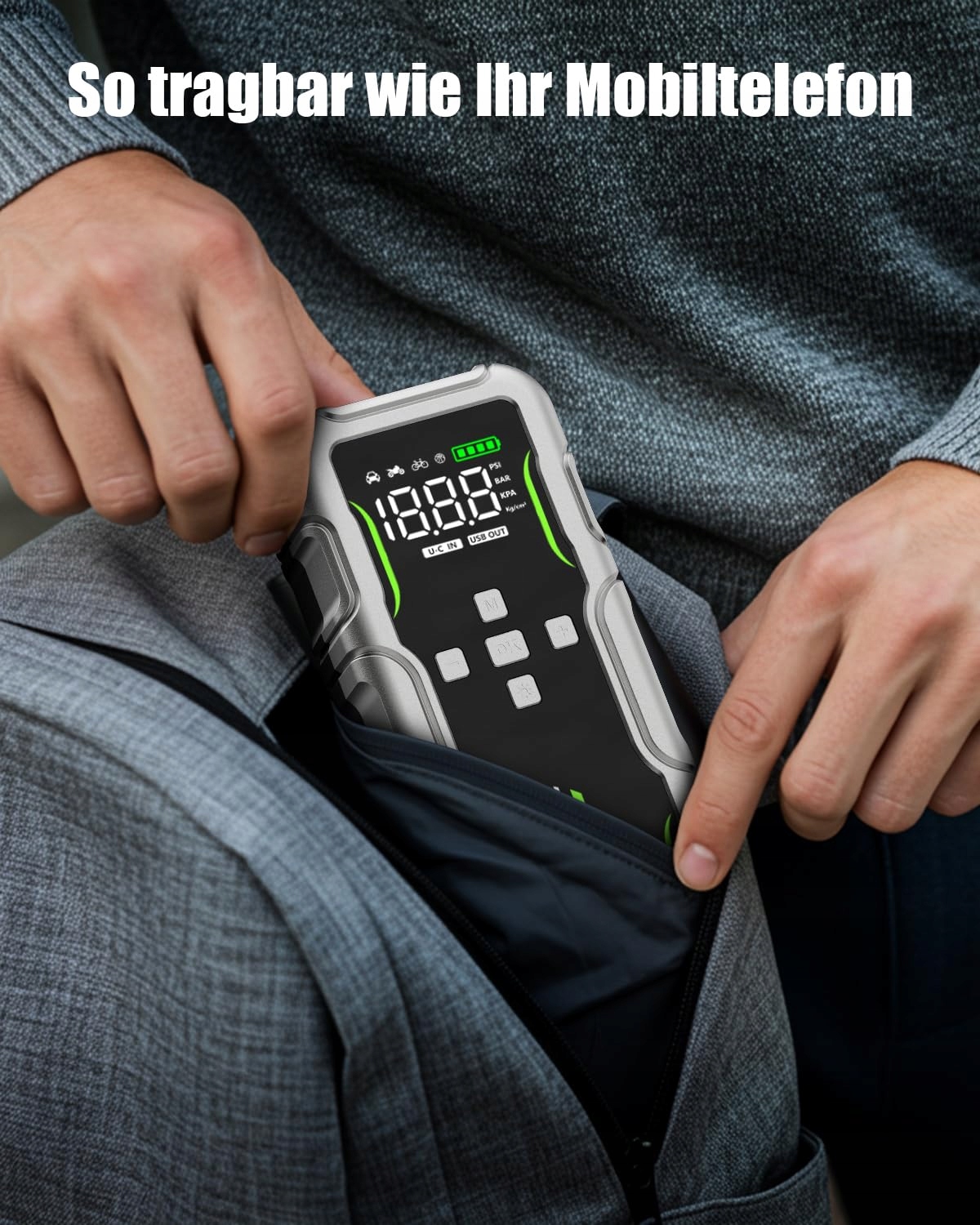 VOLTSURGE Powerbank 160PSI Kompresor do Samochodów 12V LED — miniatura 7