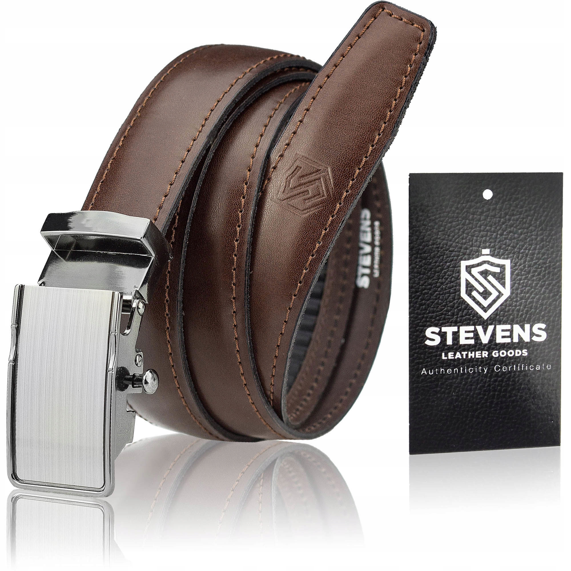 

Skórzany Pasek Do Spodni Automat Stevens 95cm 3B