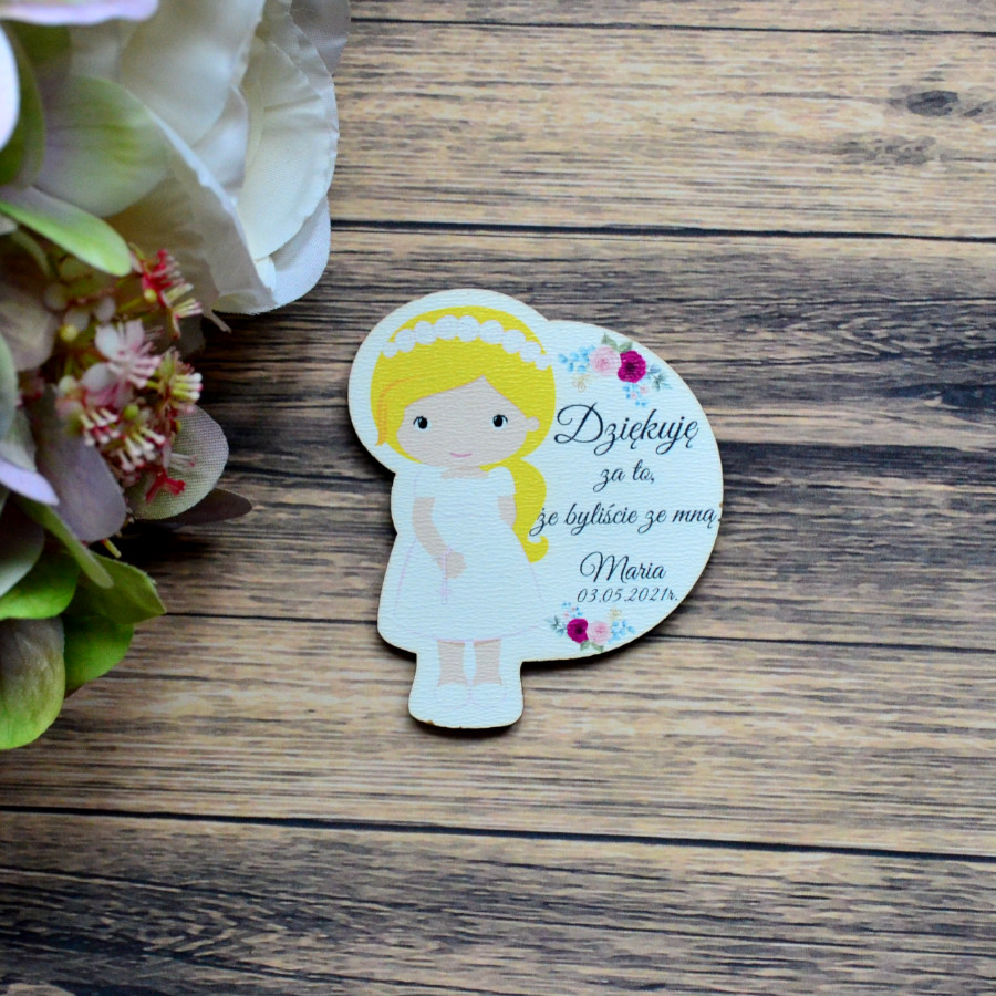 Magnes Podziękowanie gości Komunia Chrzest 10SZT Przeznaczenie dla gości