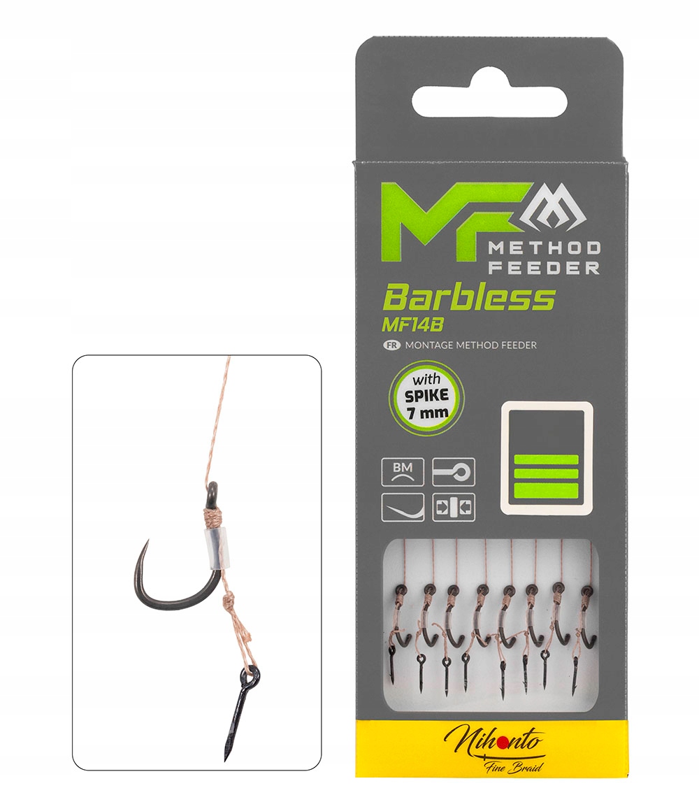 Przypon Mf MF14 Z Igłą hak bez zadziora nr 12 plecionka: 0.12mm/10cm