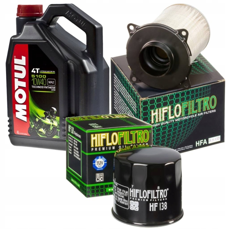 Olejové, vzduchové filtre Hiflo, olej Motul 4L Suzuki VZ800 Marauder 97-03