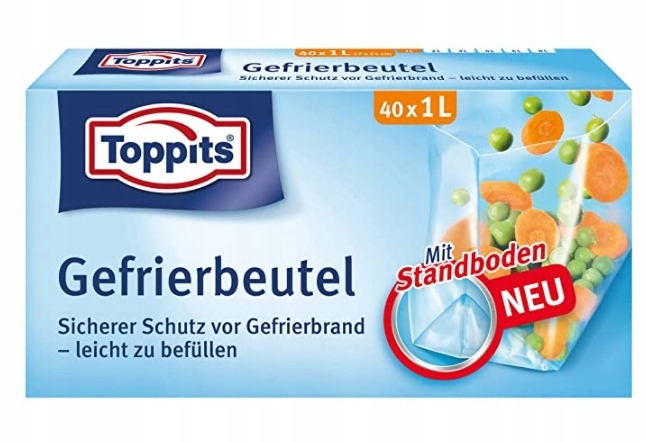 

Toppits, Torby do zamrażania 1l, 40 sztuk
