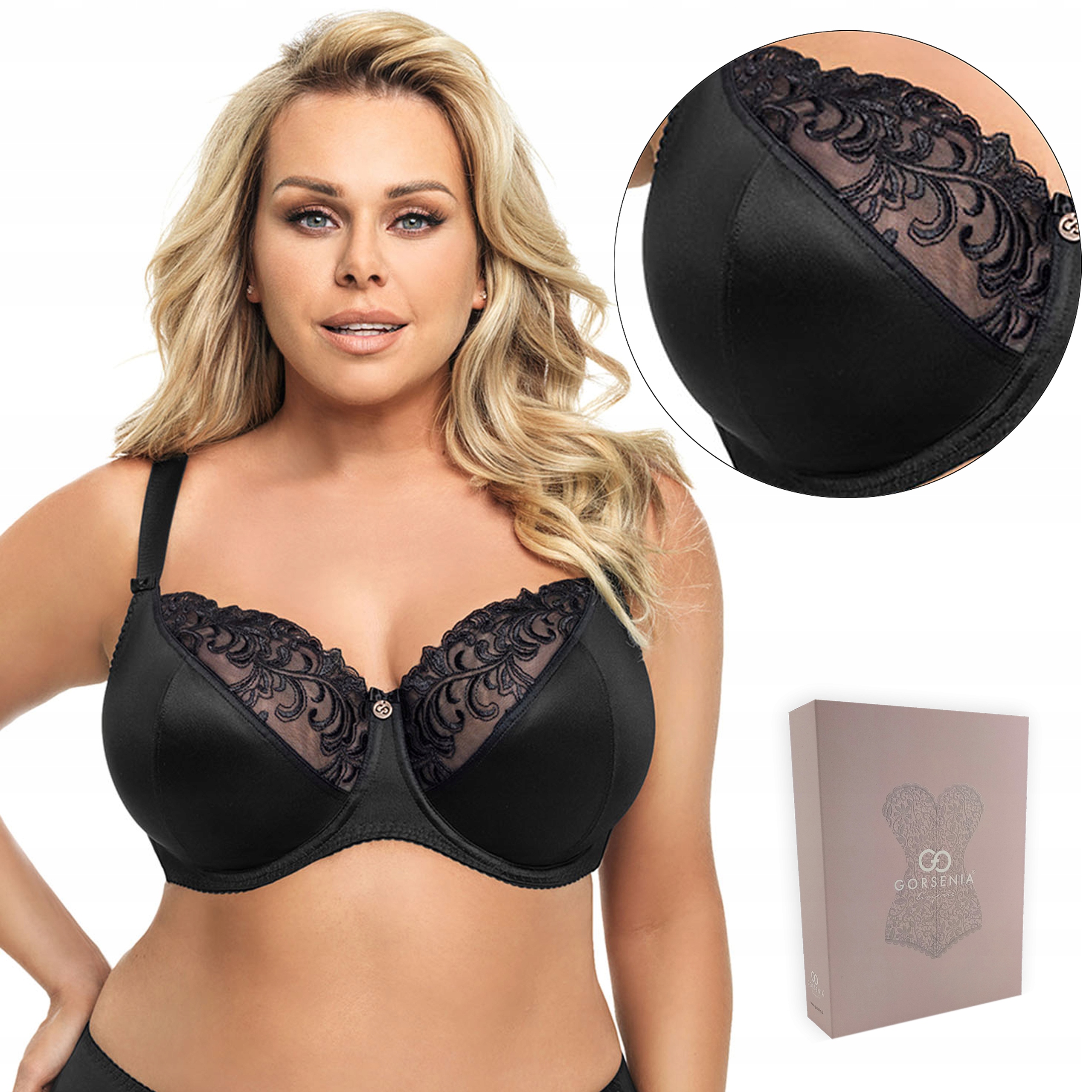 

Biustonosz Gorsenia K378 Victoria, Czarny, 95C