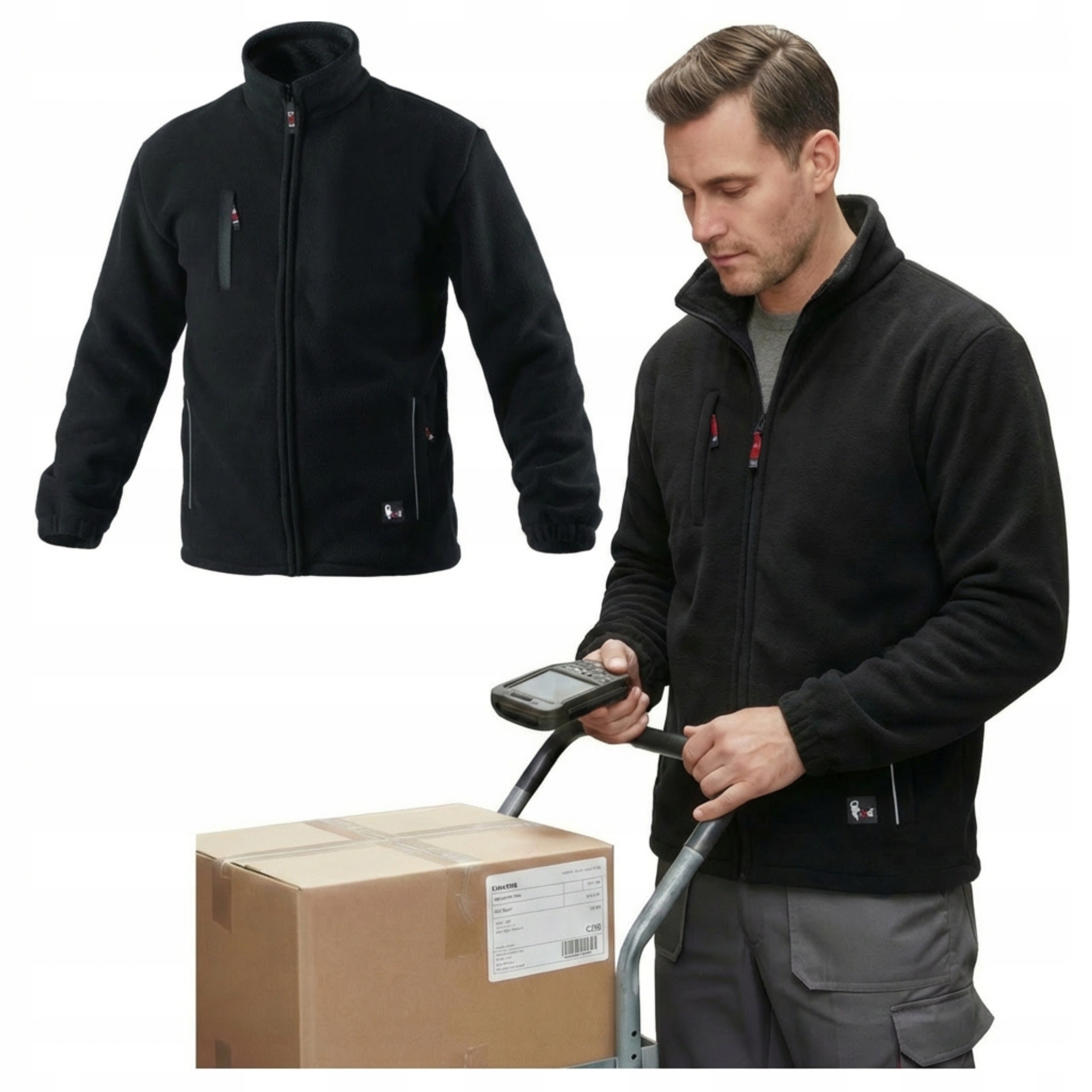 Sportovní Mikina Teplá Polar Pánská Magros Otawa Černá Pánská Teplá 450g XL