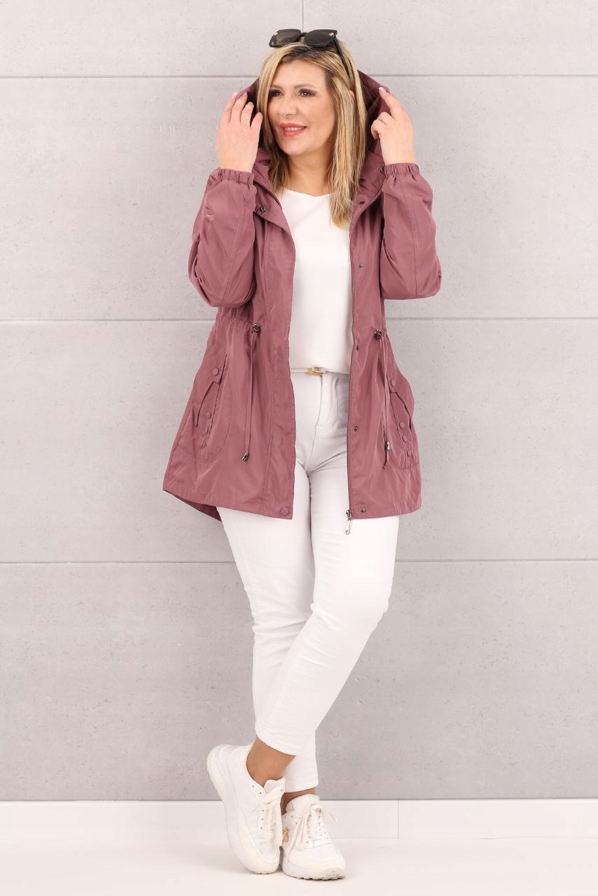 KURTKA DAMSKA PARKA CIENKA WIOSENNA PRZEJŚCIOWA Z KAPTUREM ROZMIARY Rozmiar 44