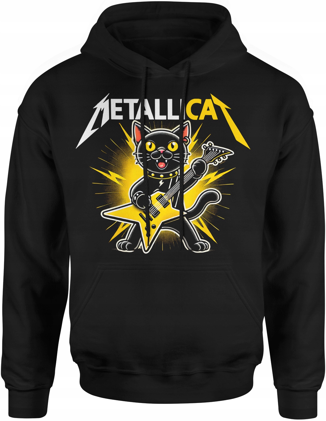 Bluza Męska Rockowa Metalowa Rock Metal Kot Z Kotem T