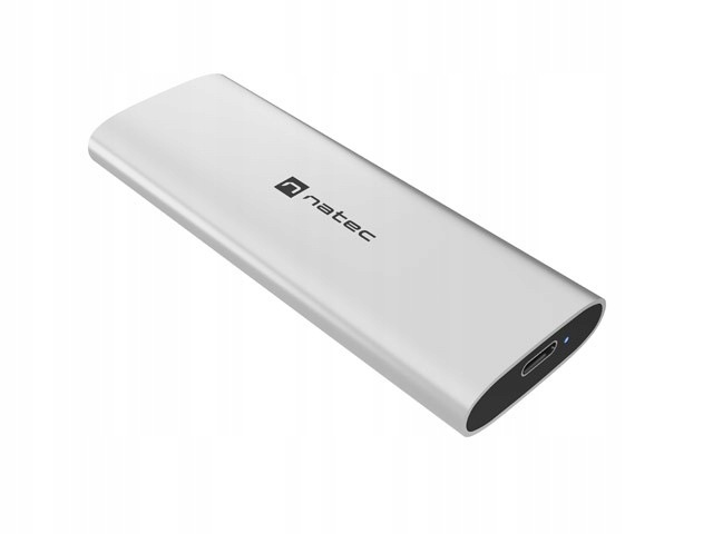 Natec Obudowa Ssd zewnętrzna Rhino M.2 Nvme Usb-c 3.2 arctic silver