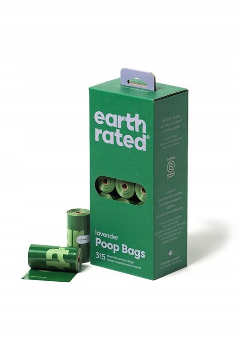 Earth Rated Woreczki na odchody lawenda 315szt