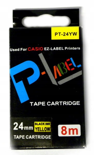 Taśma do Casio PT-24YW zamiennik XR-24YW 24mm czar