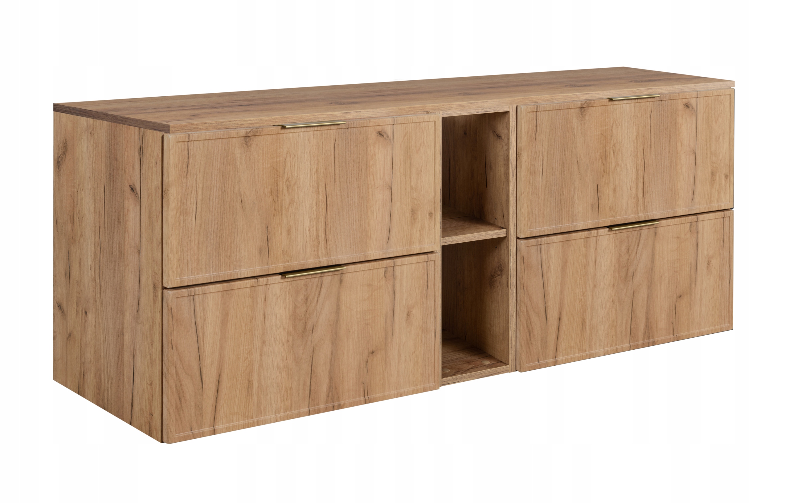 Koupelnová skříňka Závěsná sada Dub Craft Craft 140 Rámeček čela Mdf Blat