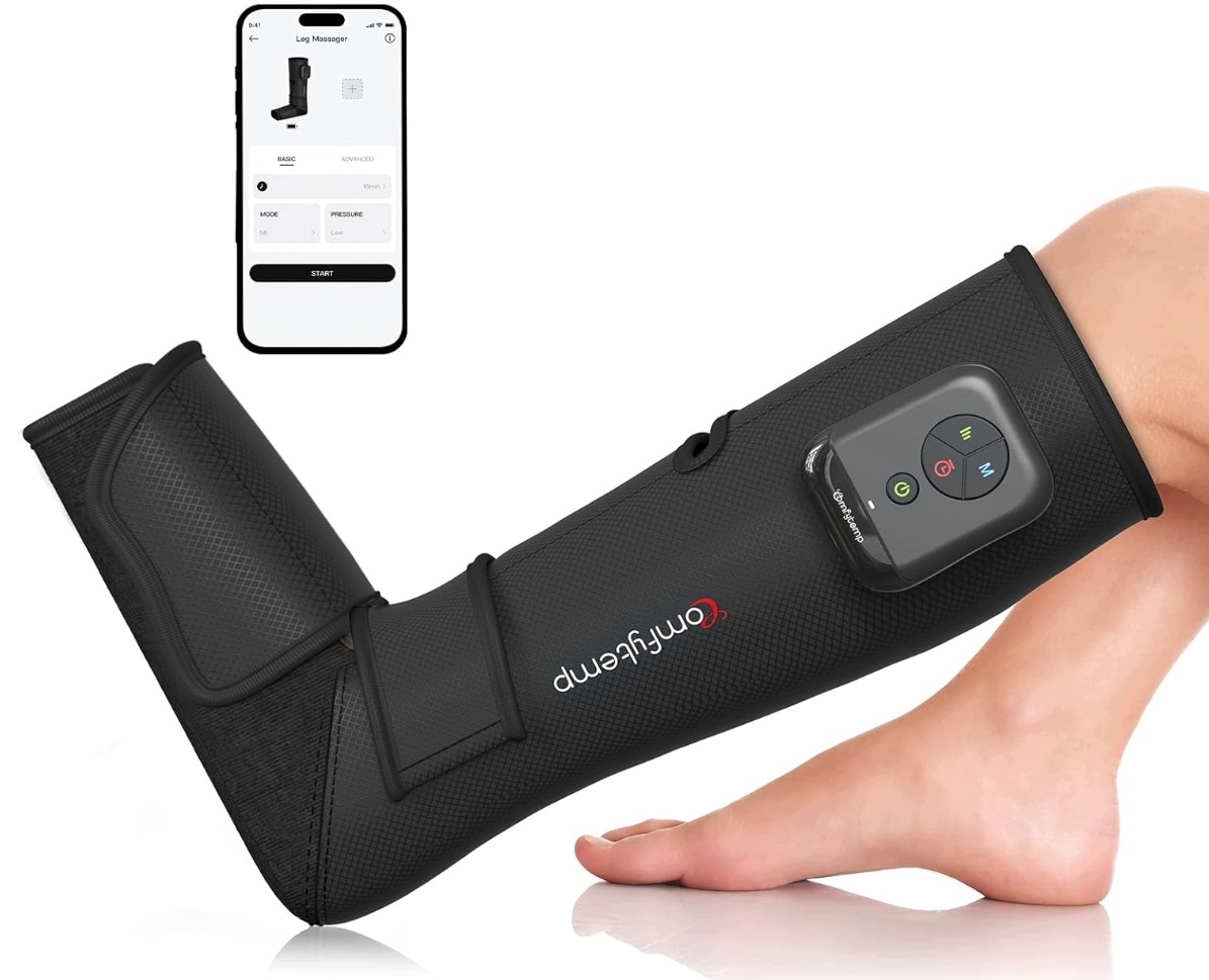 Comfytemp bezprzewodowy masażer łydek z funkcją ciepła przenośny 2500 mAh